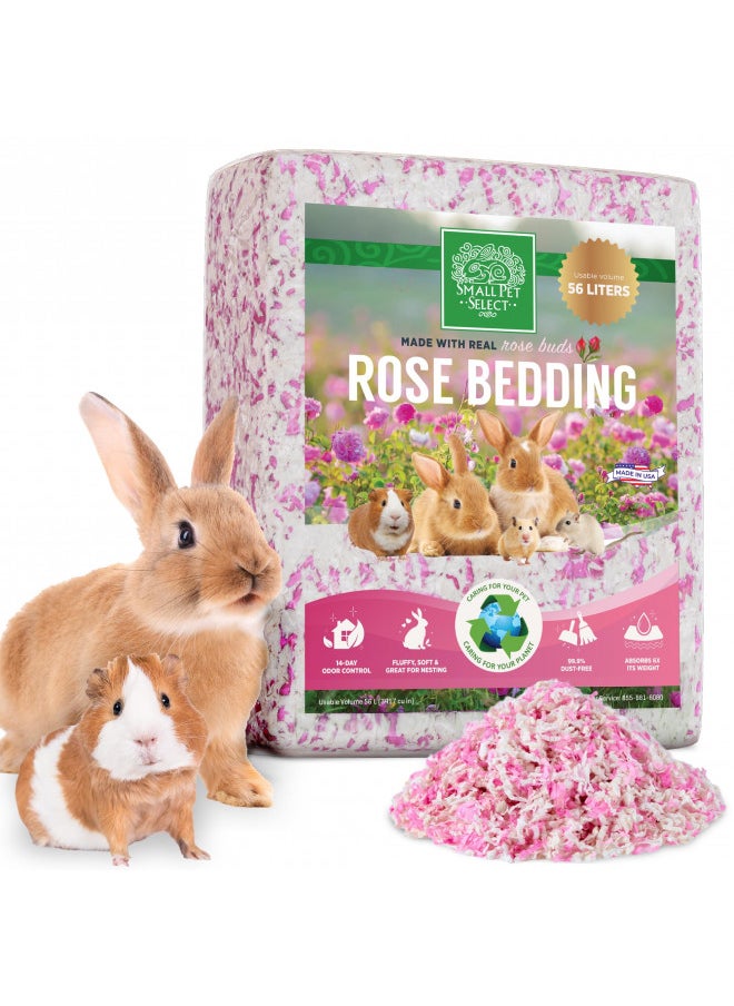 Small Pet Select - Natural Paper Bedding with Real Rose Petals, 56L