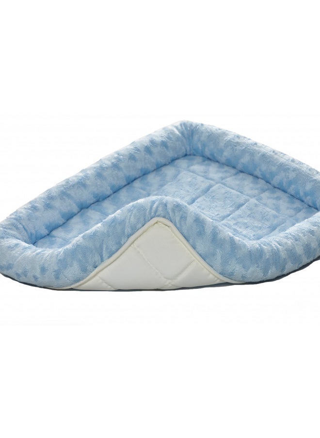 MidWest Homes for Pets Bolster Pet Bed for Dogs & Cats 24L-Inch Blue Dog Bed or Cat Bed w/ Comfortable Bolster | Ideal for 'Small' Dog Breeds & Fits a 24-Inch Dog Crate