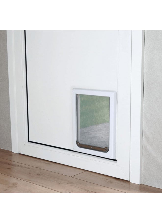 Trixie Pet Products 2-Way Locking Dog Door, Small to Medium Dogs, White