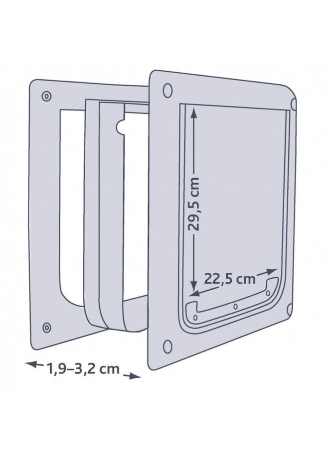 Trixie Pet Products 2-Way Locking Dog Door, Small to Medium Dogs, White