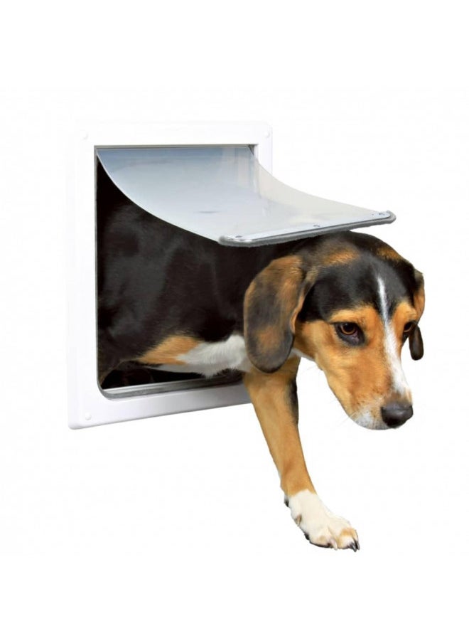 Trixie Pet Products 2-Way Locking Dog Door, Small to Medium Dogs, White