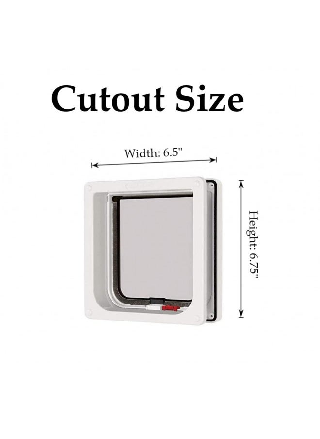 Cat Mate Lockable Cat Flap with Door Liner, White