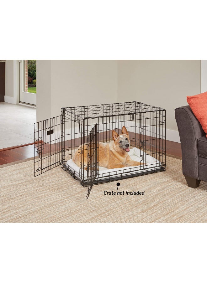 MidWest Homes for Pets Homes for Pets Quiet Time Fleece Bolster Pet Bed - Cream - 36 x 23-Inchch (40236)