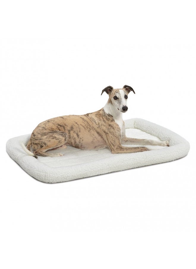 MidWest Homes for Pets Homes for Pets Quiet Time Fleece Bolster Pet Bed - Cream - 36 x 23-Inchch (40236)