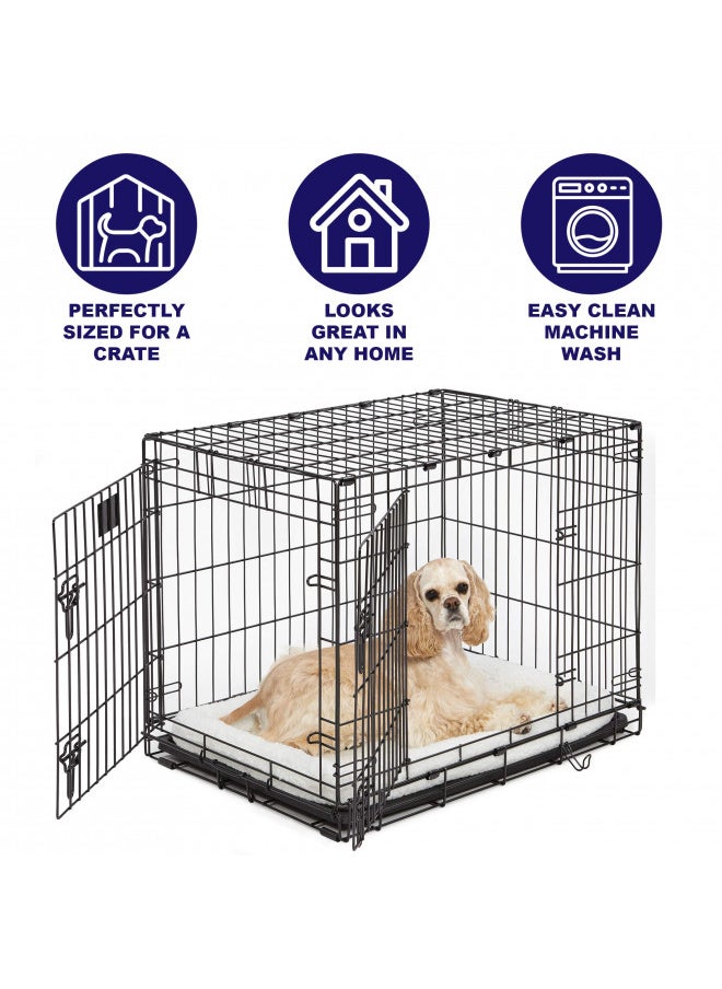 MidWest Homes for Pets Homes for Pets Quiet Time Fleece Bolster Pet Bed - Cream - 36 x 23-Inchch (40236)