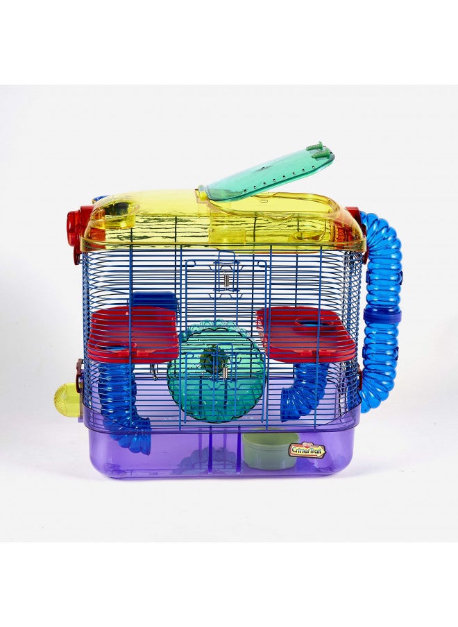 Kaytee CritterTrail Two Level Habitat for Pet Dwarf Hamsters, Gerbils or Mice