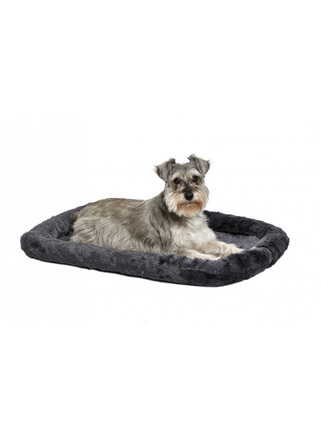 MidWest Bolster Pet Bed for Dogs & Cats 30L-Inch Gray Dog or Cat w/ Comfortable | Ideal Medium Breeds Fits a 30-Inch Crate Easy Maintenance Machine Wash Dry 1-Year Warranty