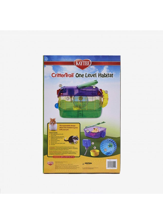 Kaytee CritterTrail One Level Habitat for Pet Gerbils, Hamsters or Mice