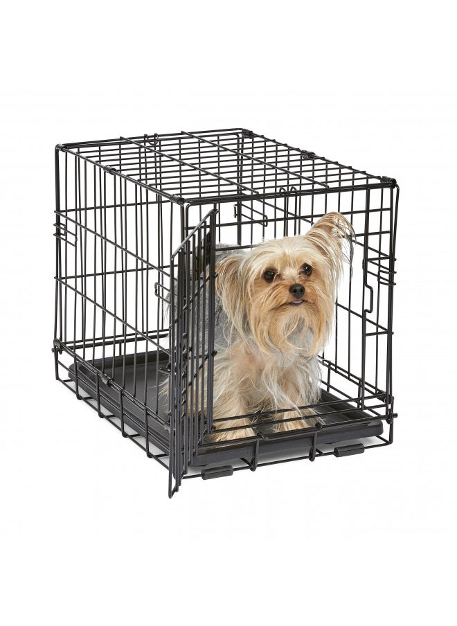 MidWest Homes for Pets Newly Enhanced Single & Double Door iCrate Dog Crate, Includes Leak-Proof Pan, Floor Protecting Feet , Divider Panel & New Patented Features
