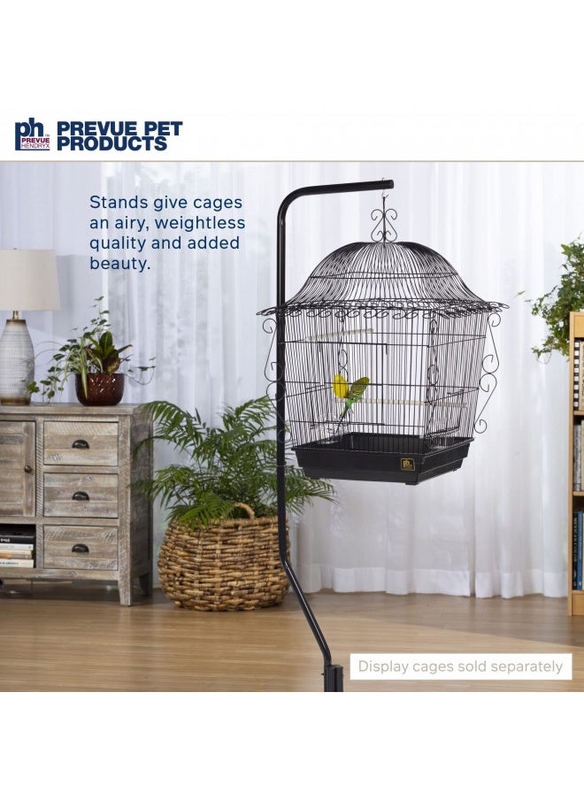 Prevue Hendryx Tubular Steel Hanging Bird Cage Stand 1780 Black, 24-Inch by 24-Inch by 62-Inch