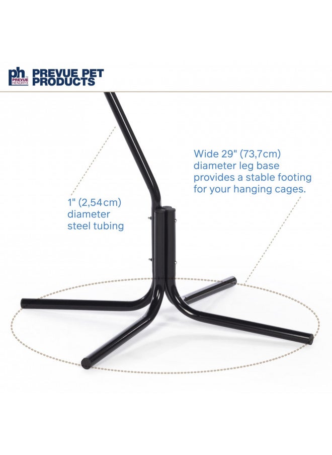 Prevue Hendryx Tubular Steel Hanging Bird Cage Stand 1780 Black, 24-Inch by 24-Inch by 62-Inch