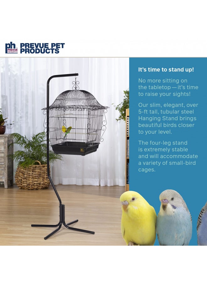 Prevue Hendryx Tubular Steel Hanging Bird Cage Stand 1780 Black, 24-Inch by 24-Inch by 62-Inch