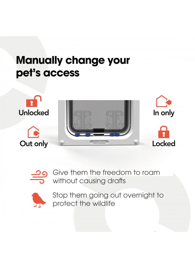 Cat Mate 4 Way Locking Large Cat / Small Dog Door