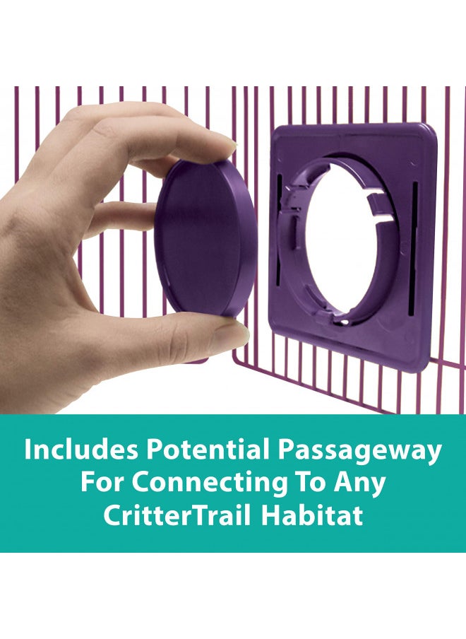 Kaytee CritterTrail Playpen with Mat for Pet Gerbils, Hamsters or Mice Blue Small