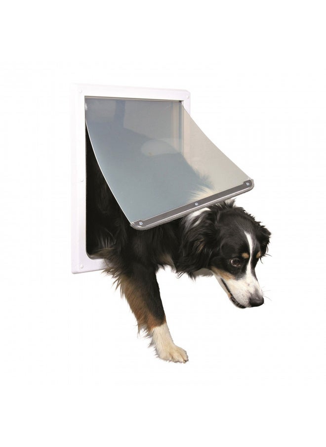 Trixie Pet Products 2-Way Locking Dog Door, Medium to X-Large Dogs, White