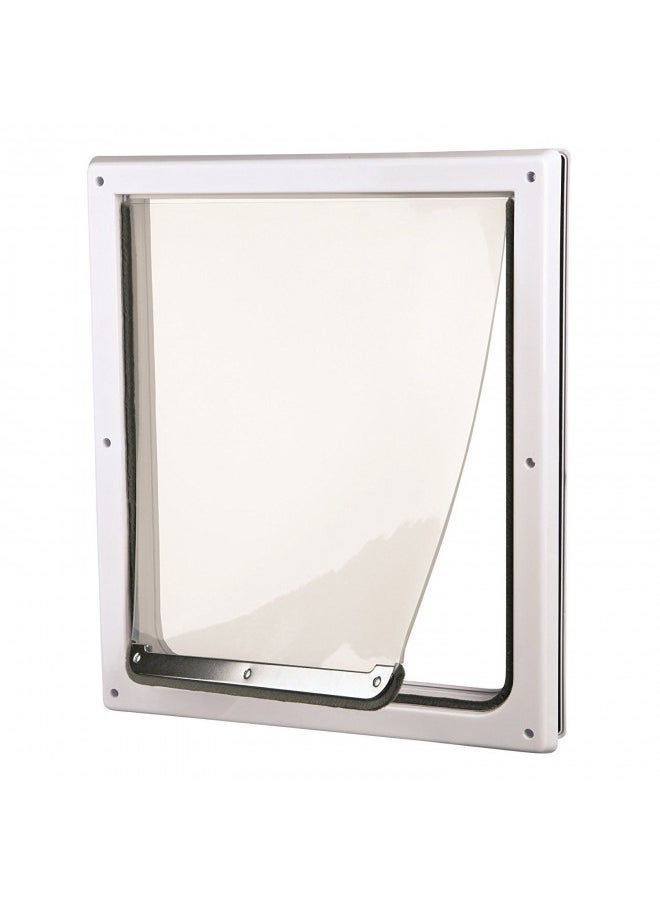 Trixie Pet Products 2-Way Locking Dog Door, Medium to X-Large Dogs, White