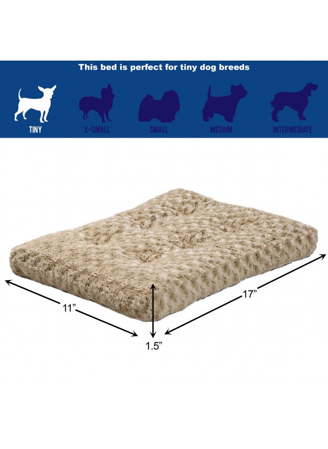 MidWest Homes for Pets Deluxe Dog Beds | Super Plush Dog & Cat Beds Ideal for Dog Crates | Machine Wash & Dryer Friendly, 1-Year Warranty, Mocha, 18 in