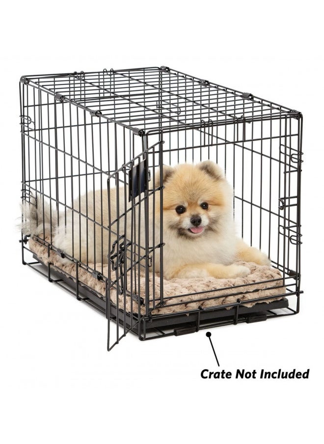 MidWest Homes for Pets Deluxe Dog Beds | Super Plush Dog & Cat Beds Ideal for Dog Crates | Machine Wash & Dryer Friendly, 1-Year Warranty, Mocha, 18 in