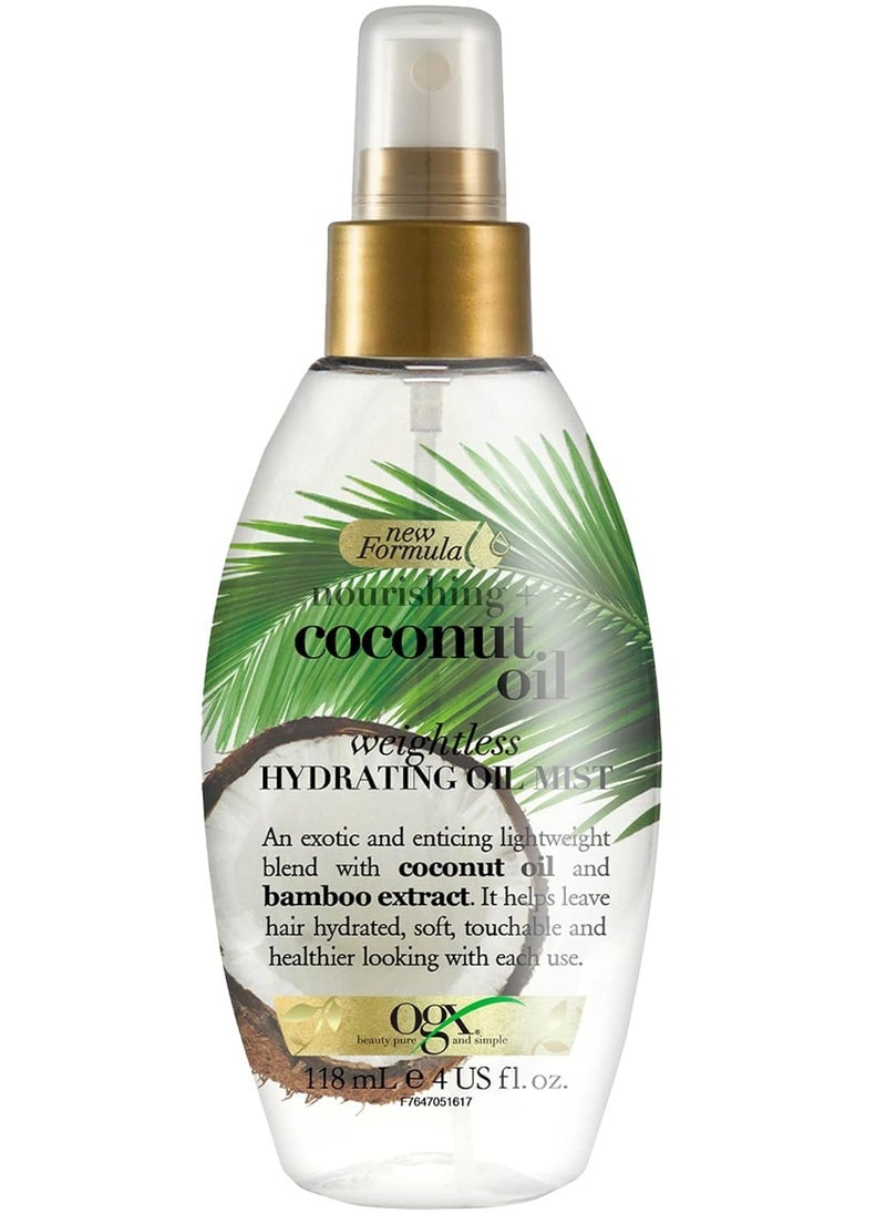 Coconut Oil Weightless Hydrating Oil Mist Spray 118 ML