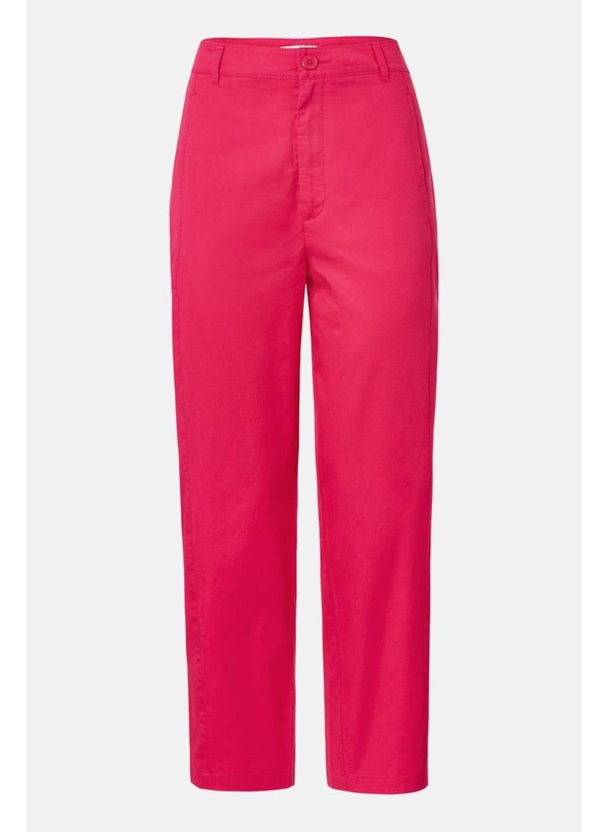 Women Regular Fit Stretchable Trouser Pants, Pink