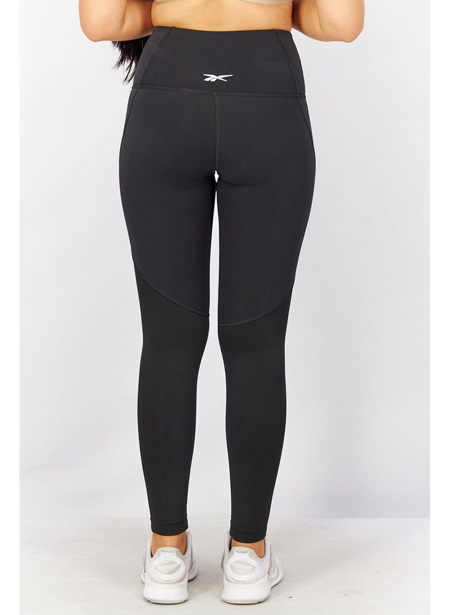 Women Sportwear Fit Plain Training Leggings, Black