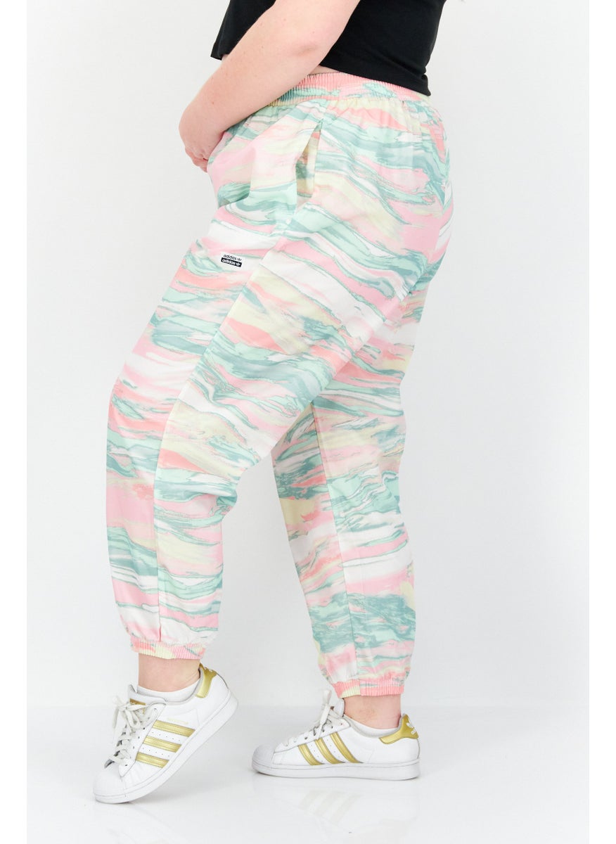 Women Plus Size Outdoor Sweatpants, Cream Combo