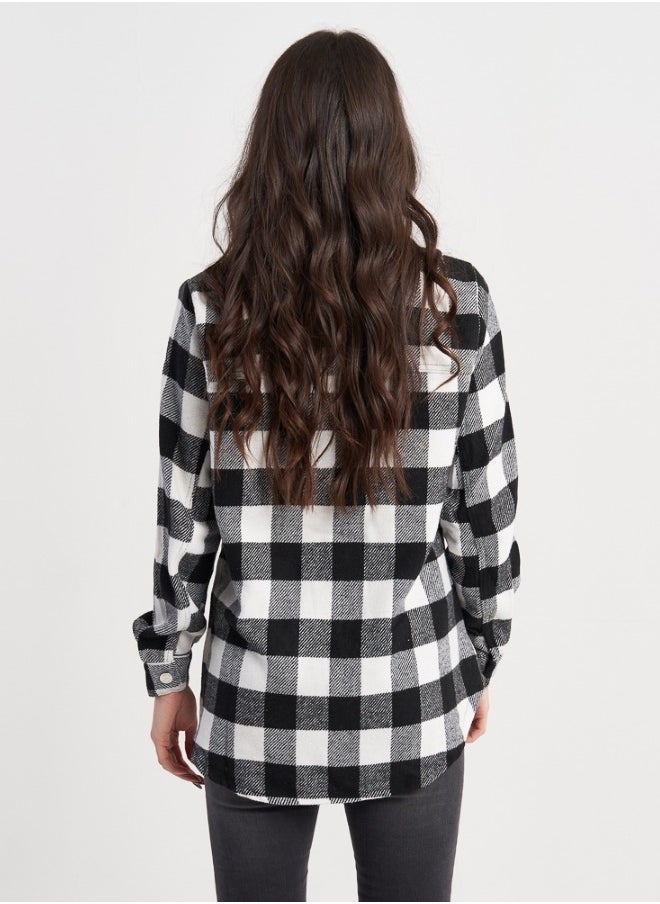 Classic Black & White Plaid Jacket