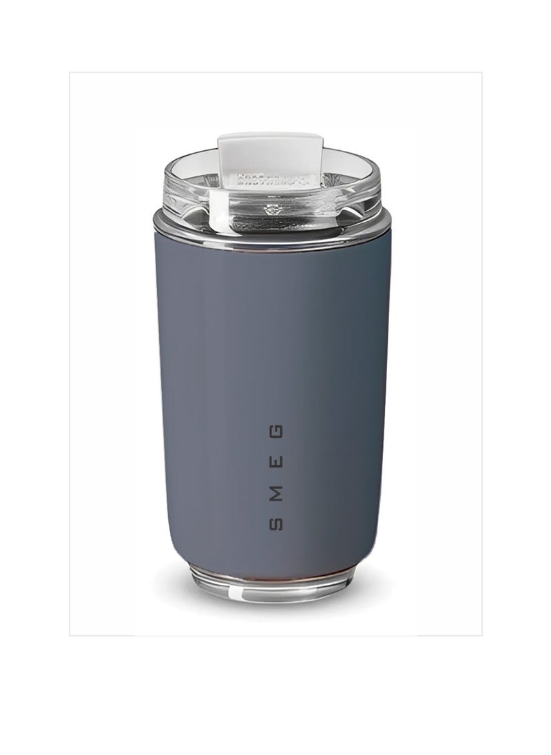 Travel Mug, Insulated Coffee Tumbler, Leak Proof Stainless Steel Thermal Reusable Coffee Cup, Lightweight And Portable Drink Container For Home Office Traveling, (1pc, 350ML Grey)