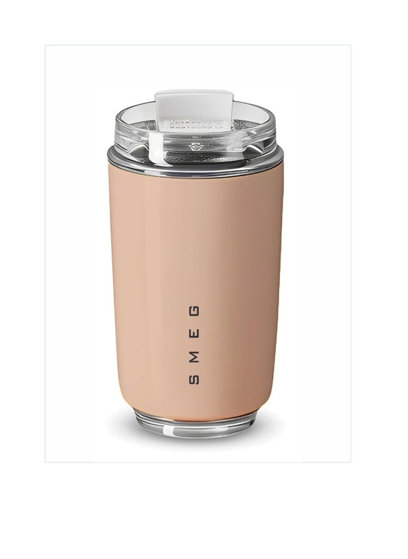 Travel Mug, Insulated Coffee Tumbler, Leak Proof Stainless Steel Thermal Reusable Coffee Cup, Lightweight And Portable Drink Container For Home Office Traveling, (1pc, 350ML Pink)