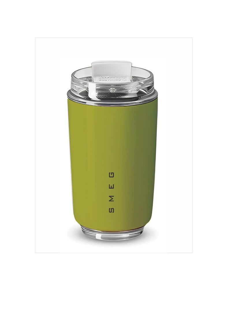 Travel Mug, Insulated Coffee Tumbler, Leak Proof Stainless Steel Thermal Reusable Coffee Cup, Lightweight And Portable Drink Container For Home Office Traveling, (1pc, 350ML Green)