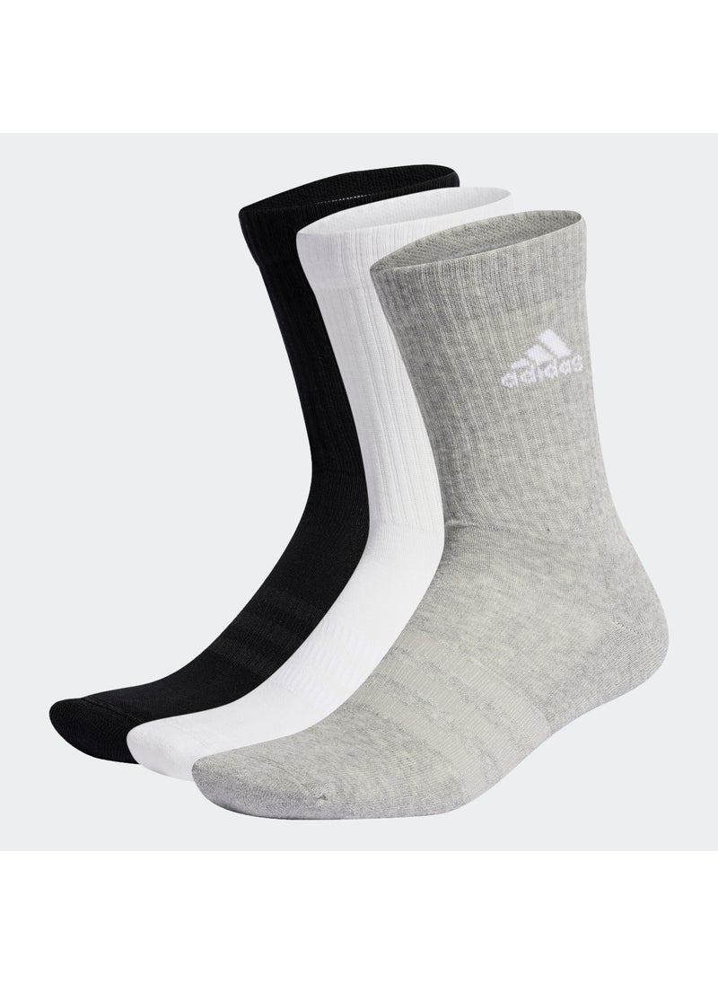 CUSHIONED SPORTSWEAR CREW SOCKS 3 PAIR PACK