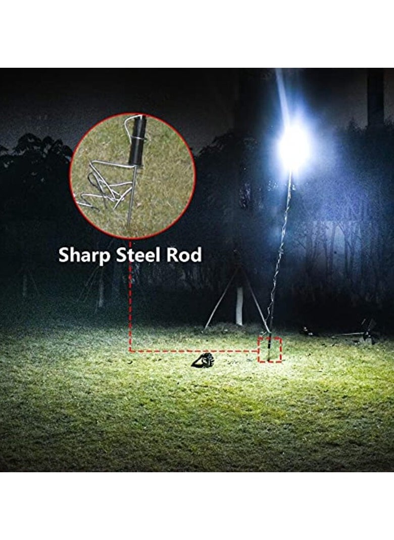 360° Light Outdoor Telescopic Camping Rod Floodlight, 120W, 12000lm, 5 Lamp Panels, Multicolour
