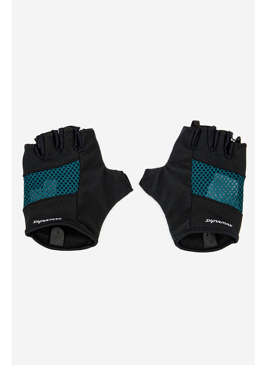 Men 1 pair Fitness Gloves, Black and Green