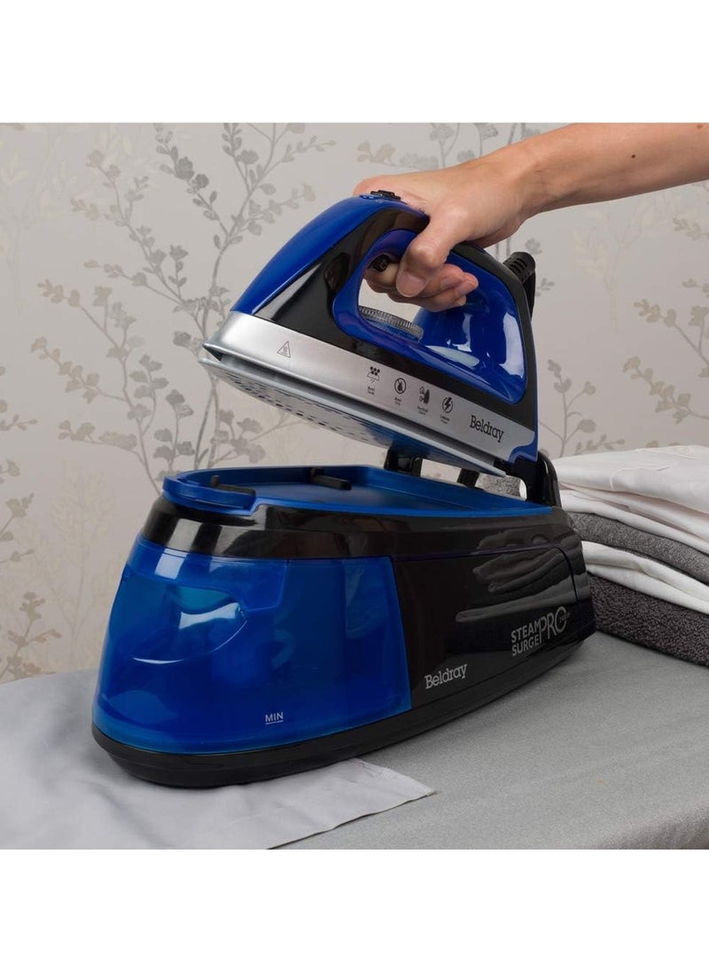 Beldray 2400W Steam Generator Iron 1.2 Litre Capacity, Blue