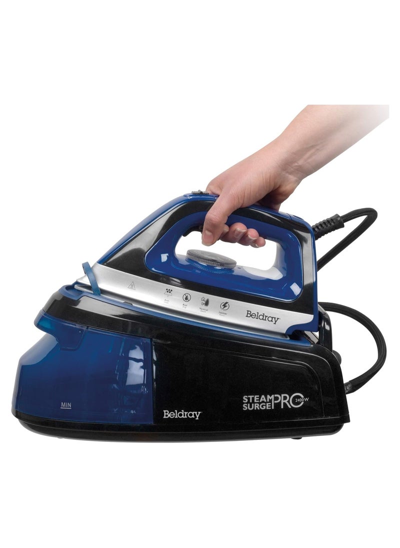 Beldray 2400W Steam Generator Iron 1.2 Litre Capacity, Blue