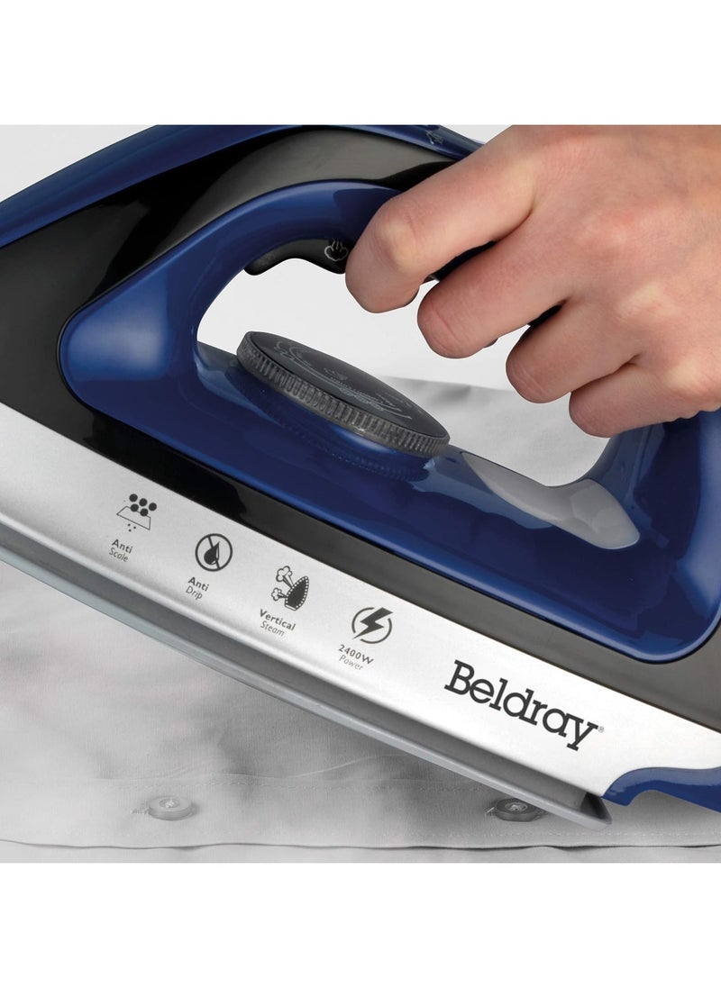 Beldray 2400W Steam Generator Iron 1.2 Litre Capacity, Blue