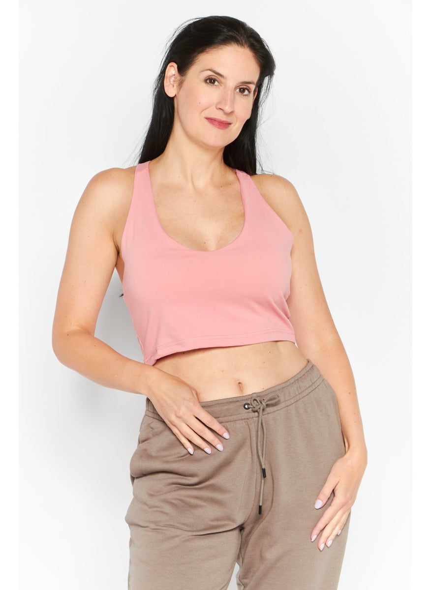 Women Sportswear Fit Sleeveless Training Tank Top, Pink