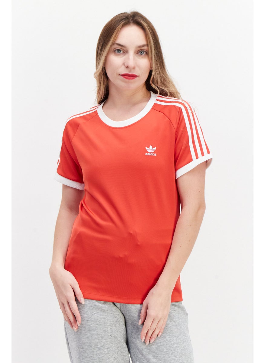 Women Sportswear Fit Short Sleeve Outdoor T-Shirt, Red/Red