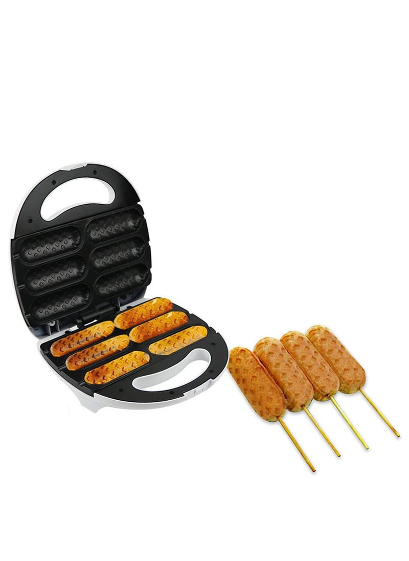 Corn Dog Maker, 6 Mini Dogs at Once, Non-Stick Waffle Hot Dog Maker, Easy Clean, 750W