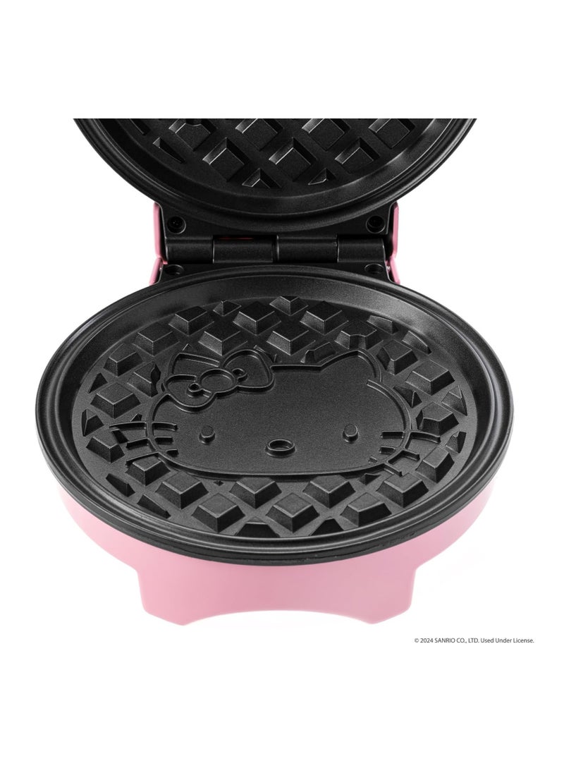 Hello Kitty Mini Waffle Maker – Makes Cute Shaped Waffles, Compact, Non-Stick, Easy to Clean, Dual Indicator Lights