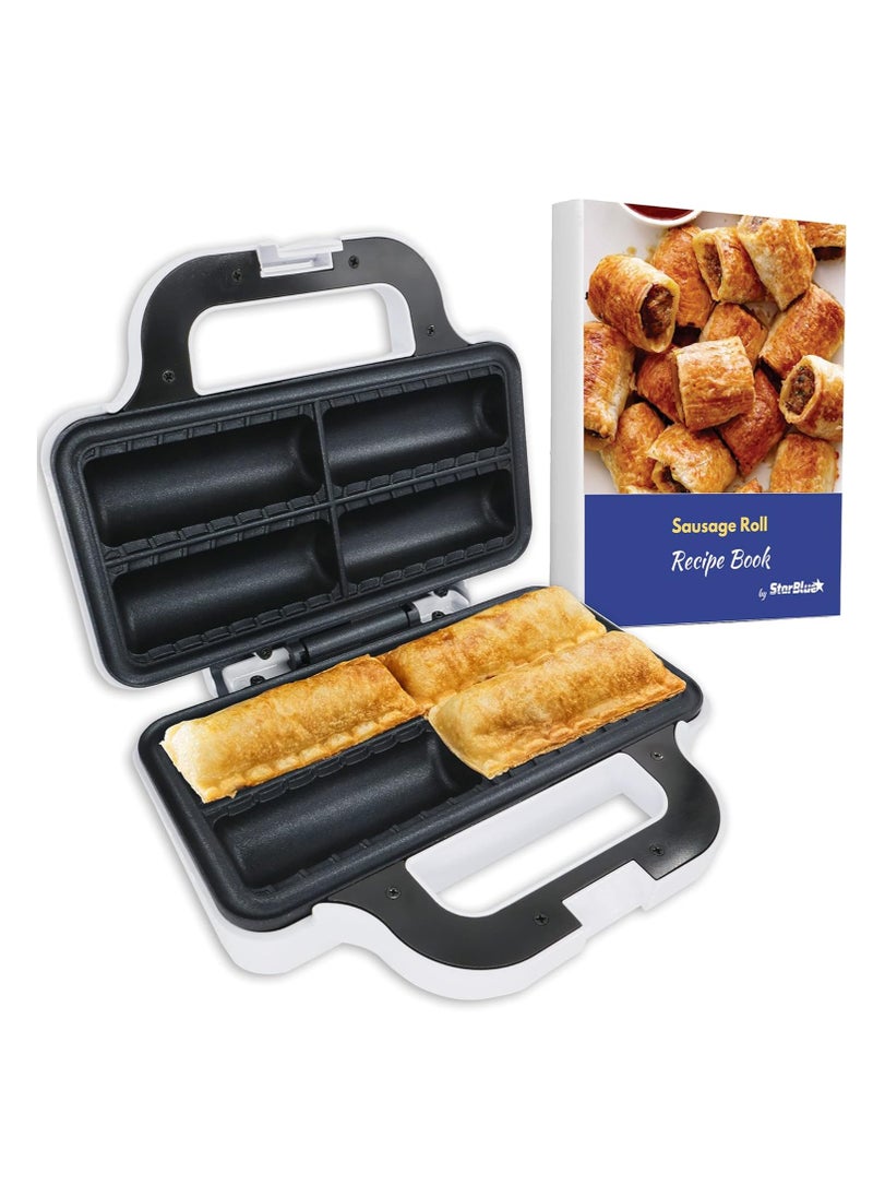 Sausage Roll Maker by StarBlue – Make 4 Quick Breakfast Sausage Rolls, Free Recipe Ebook, 850W