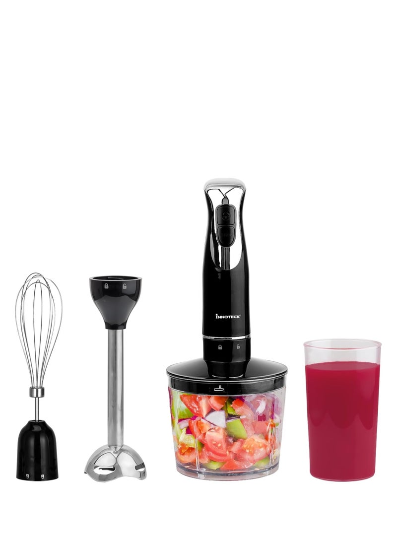 Kitchen Pro Hand Blender – 600W, 2-Speed, Chopping Bowl & Whisk for Easy Food Prep