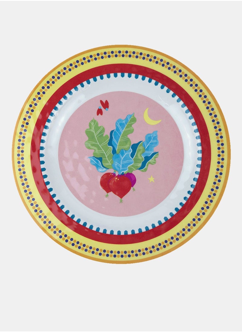 Dinner Plate with Radish – Ø 28 cm, Melamine, Mamma Mia Collection