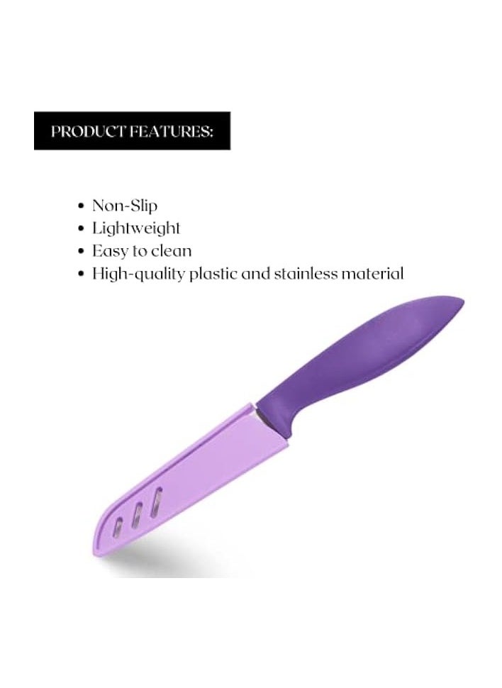 Utility Stainless Knife with Sheath - 10cm