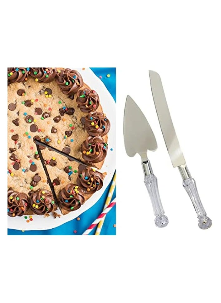 Cake Knife & Serving Set - Stainless Steel Cake and Pie Cutter Server Knife and Spatula Set of 2 Cake Cutting Set