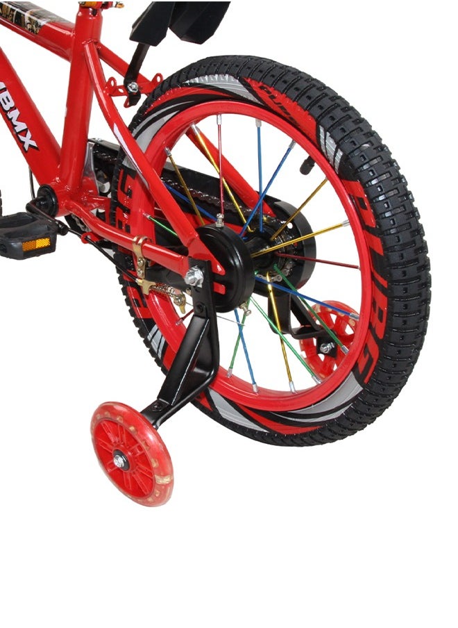 4-8 Years Kids Bike Single Speed 16 Inch Steel Frame Bicycle With Basket And Training Wheels