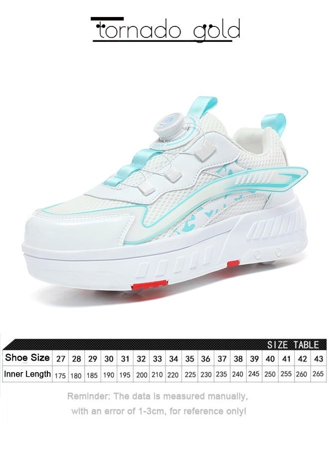 Kids Roller Skates Fashion Sports Shoes Convenient Rotary Buckle Four Wheel Roller Skates Outdoor Leisure Cool