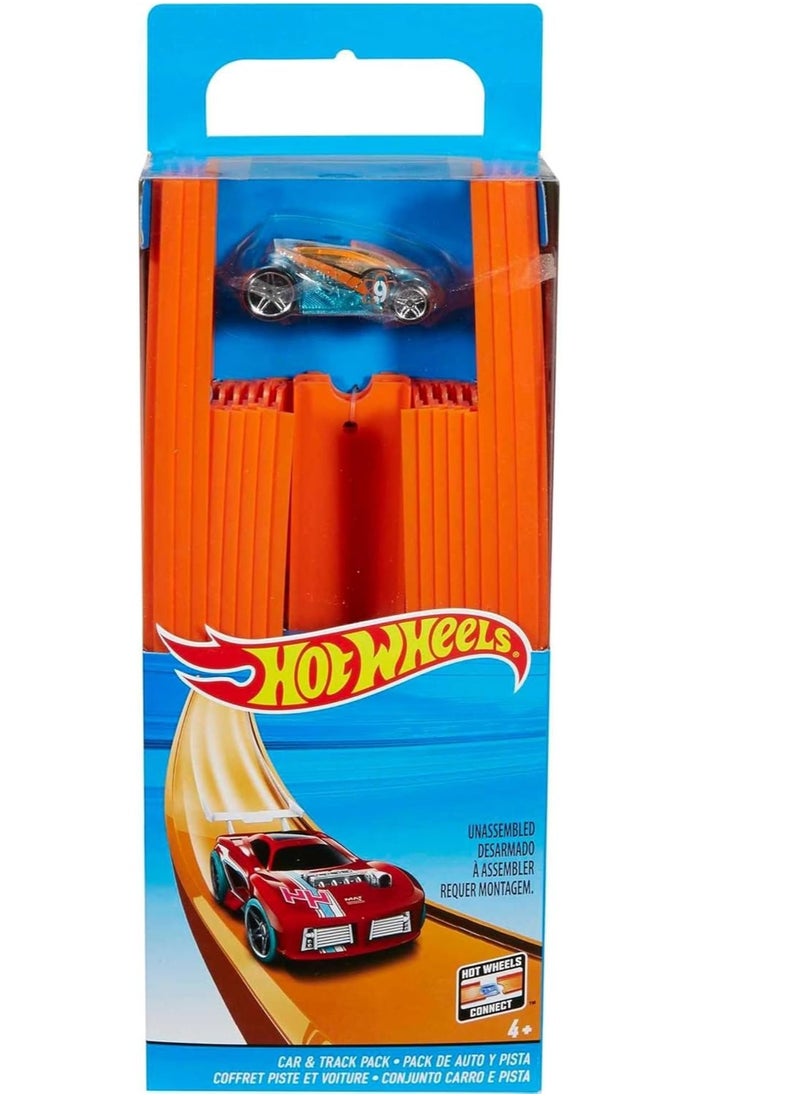 Hotwheels Track Builder Straight Track With Car - Style May Vary