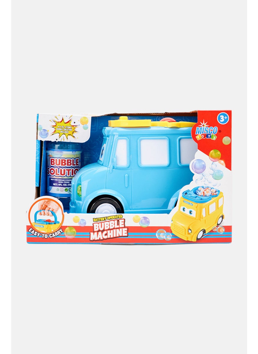 Battery Operated Bubble Car Machine, Blue/Yellow