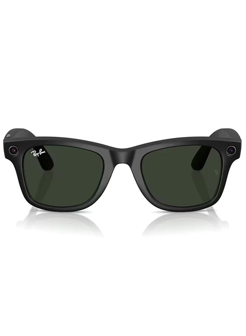 Ray-Ban Wayfarer RW4008 Large Matte Black Clear Graphite Green Transition Black